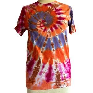 Mens Shirt Size Small Tie Dye Handcrafted Hippy Casual Festival Vacation Indie